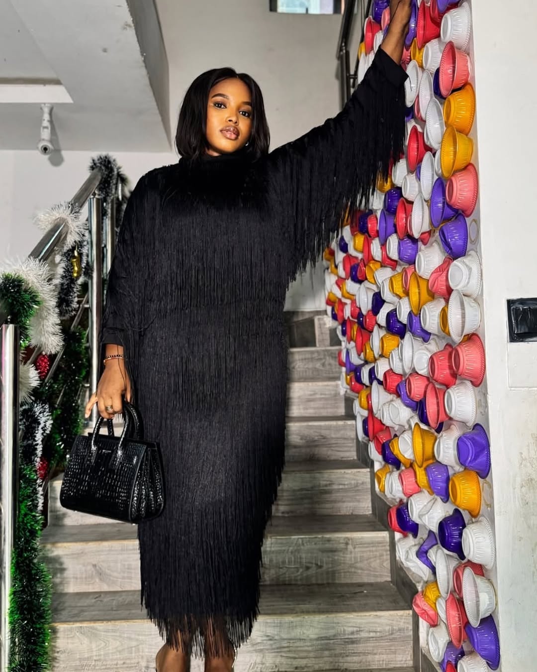 Fringe medium dress
