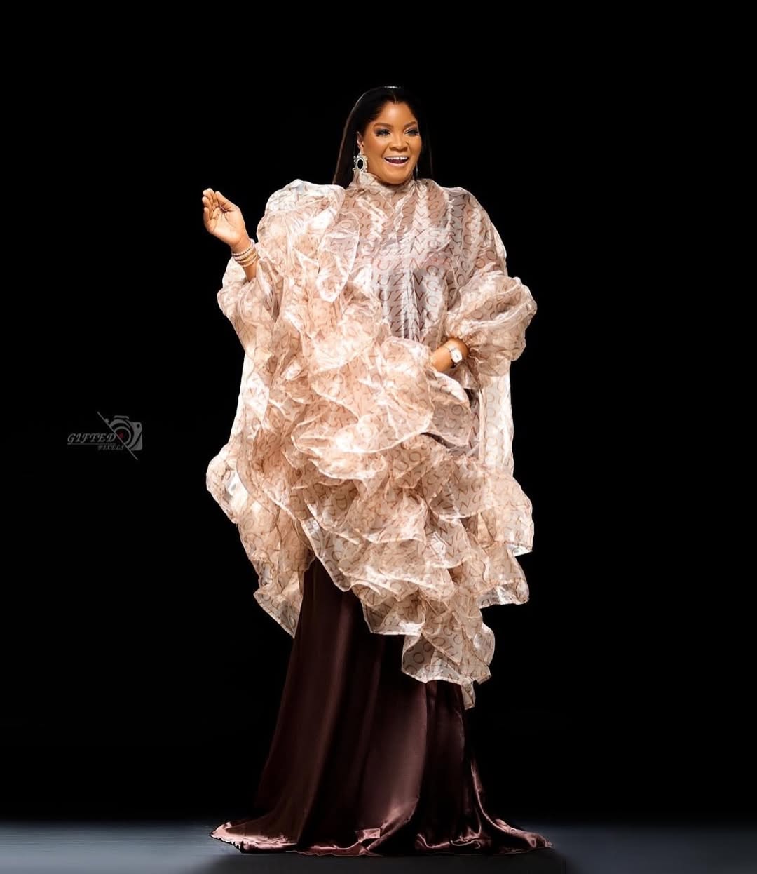 Douzngrace fashion model in luxury outfit