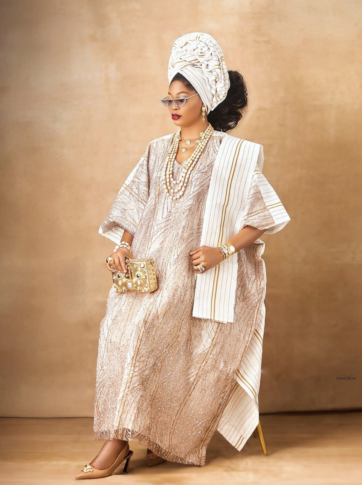 Akiks  Asooke & lace mix