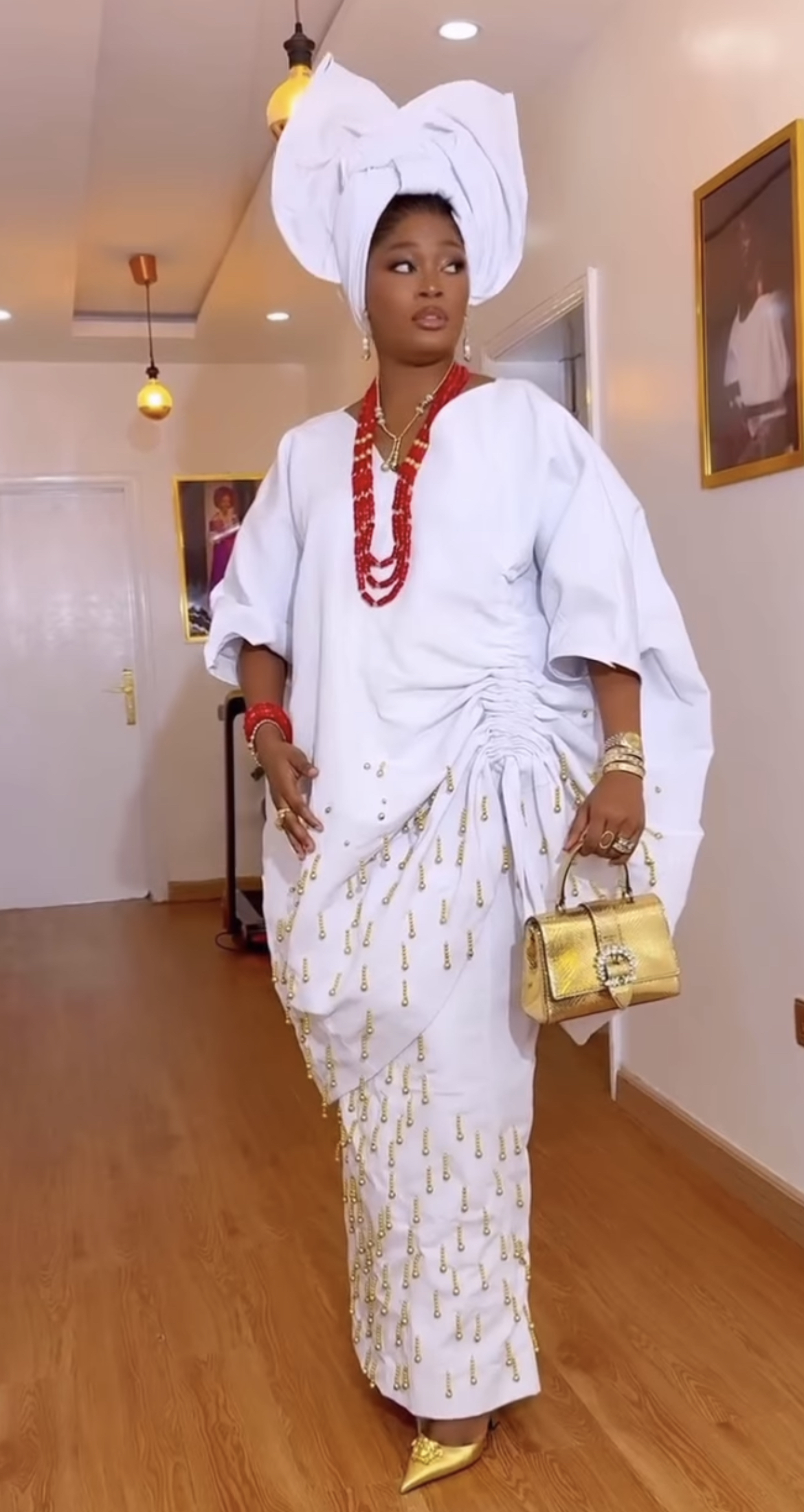Ojude beaded Asooke set 