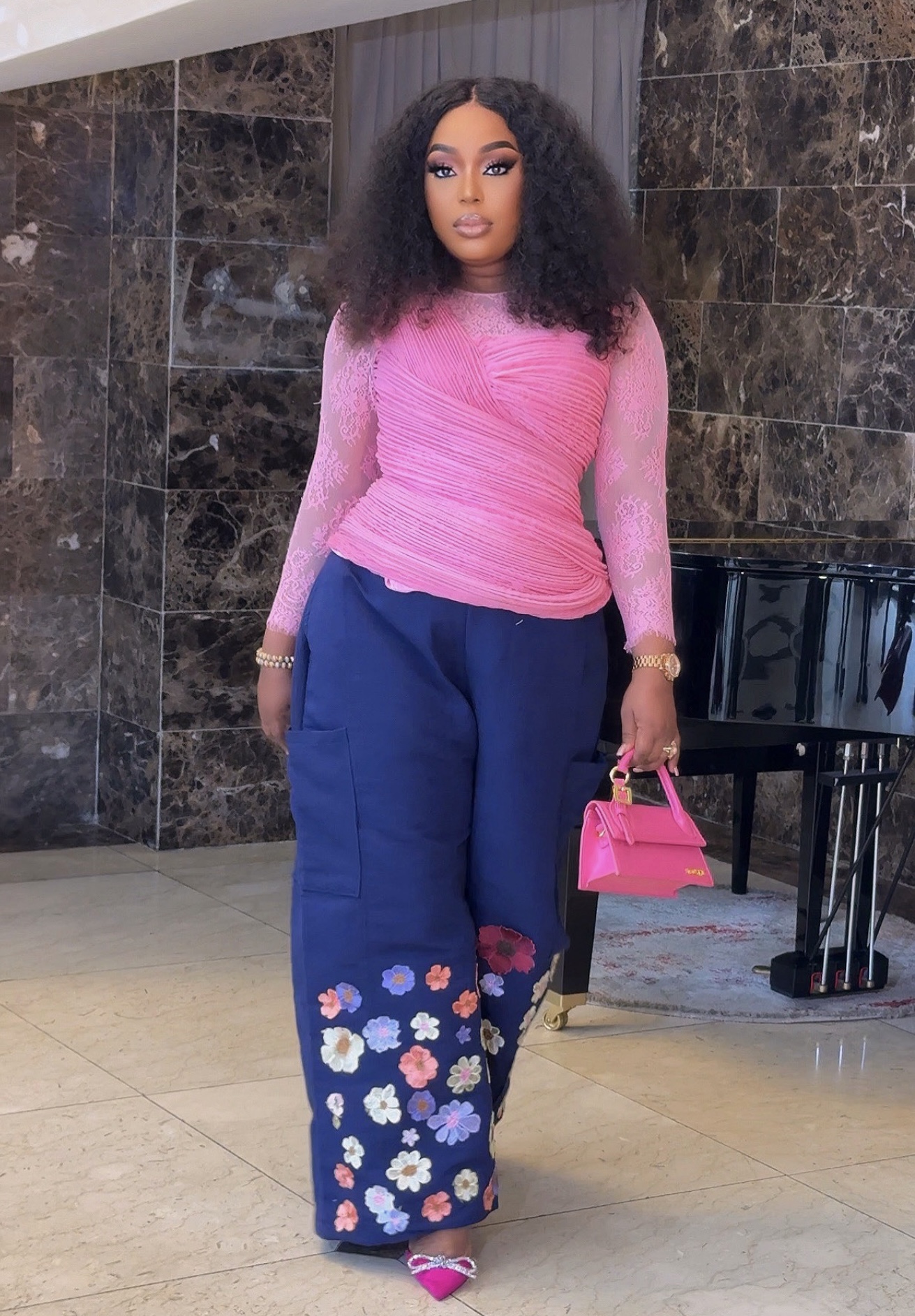 Alari corset top with Ajoke bloom pant 